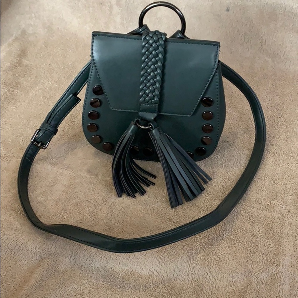 Dark Green/Gray small crossbody purse